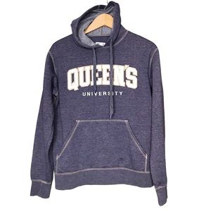 Medium Queen's University Letters Varsity Hoodie Hoody Sweatshirt Collegiate